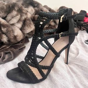 ALDO black straps heel